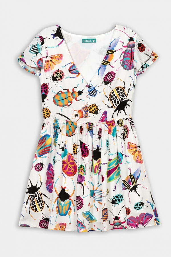 VESTIDO MANGA CORTA CONTIGO SI, BICHO... VESTIDO MANGA CORTA CONTIGO SI, BICHO...