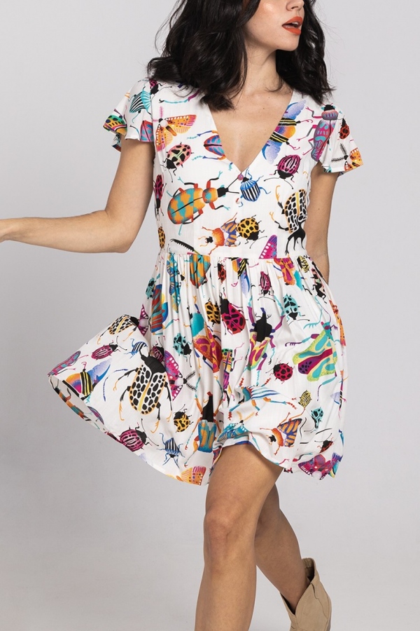 VESTIDO MANGA CORTA CONTIGO SI, BICHO... VESTIDO MANGA CORTA CONTIGO SI, BICHO...