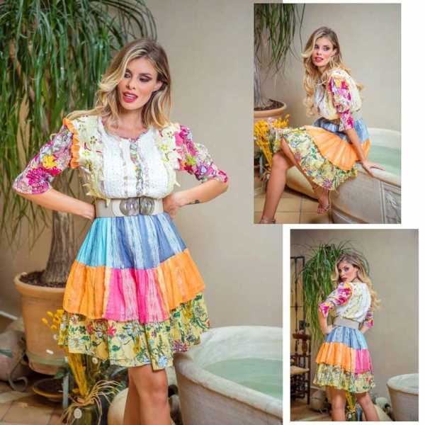 VESTIDO COLORES BORDADO -... 2
