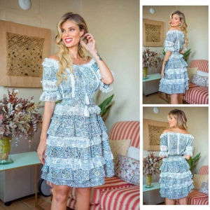 VESTIDO FLORAL AZUL -... 2