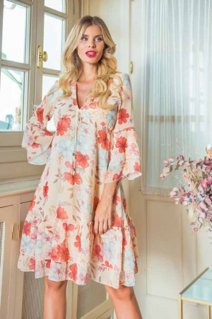 VESTIDO FLORAL FLUIDO -...