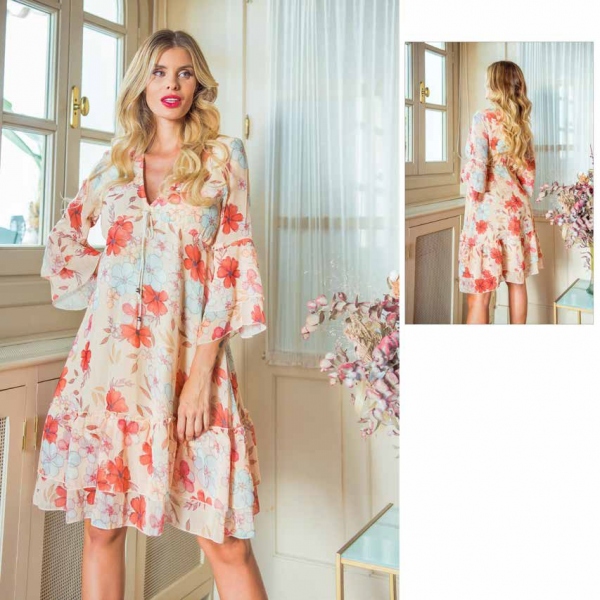 VESTIDO FLORAL FLUIDO - ENCANDILATA VESTIDO FLORAL FLUIDO - ENCANDILATA