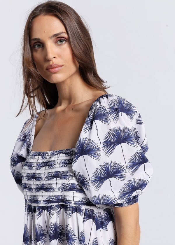 VESTIDO FLOR AZUL VICTORIO Y LUCCHINO VESTIDO FLOR AZUL VICTORIO Y LUCCHINO