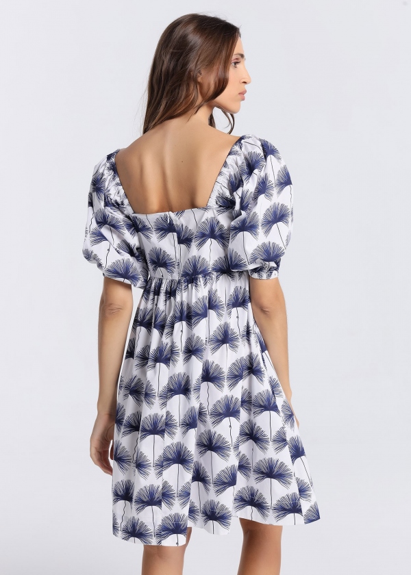 VESTIDO FLOR AZUL VICTORIO Y LUCCHINO VESTIDO FLOR AZUL VICTORIO Y LUCCHINO