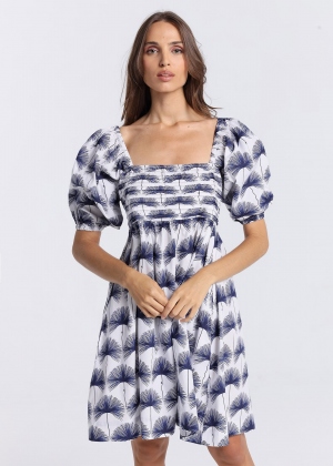 VESTIDO FLOR AZUL VICTORIO...