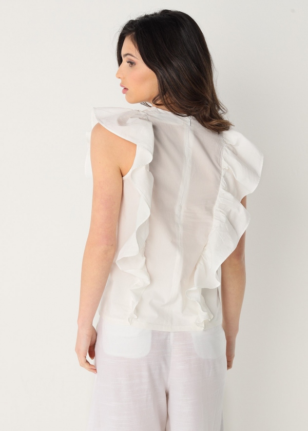 BLUSA BLANCA VOLANTES VICTORIO Y... BLUSA BLANCA VOLANTES VICTORIO Y...