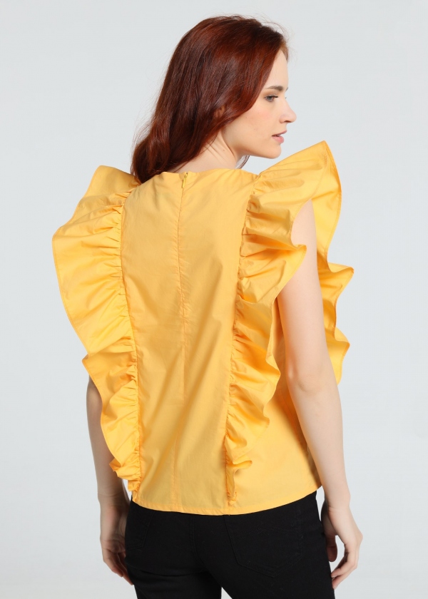BLUSA ÁMBAR VOLANTES VICTORIO Y LUCCHINO BLUSA ÁMBAR VOLANTES VICTORIO Y LUCCHINO