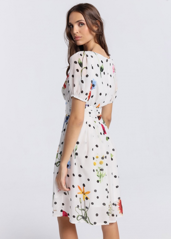 VESTIDO LUNARES FLORAL VICTORIO Y...