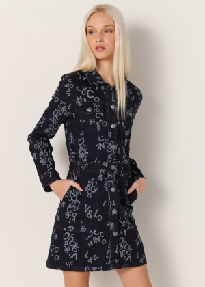 VESTIDO DENIM LETTERING...