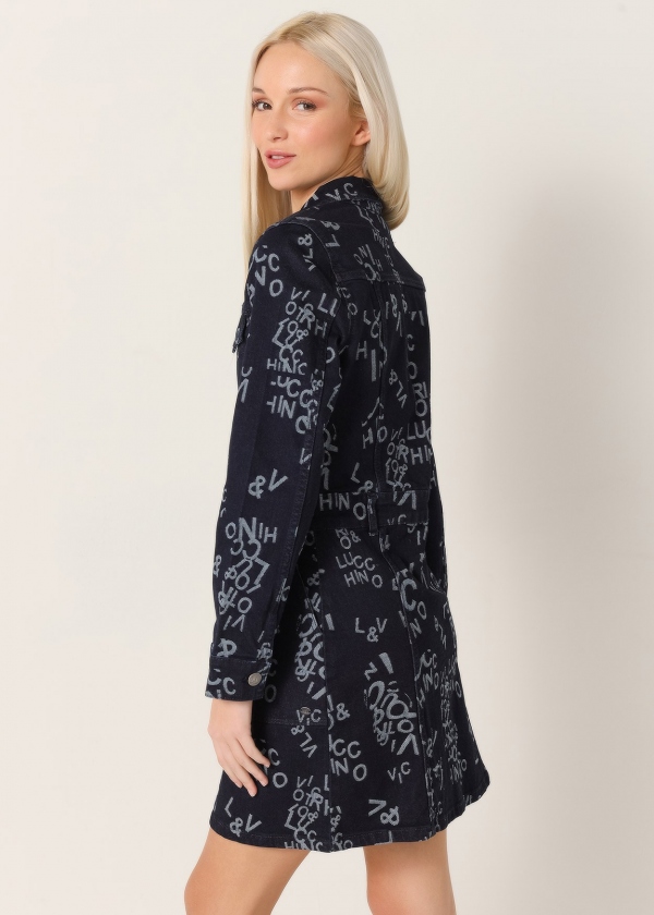VESTIDO DENIM LETTERING VICTORIO Y...
