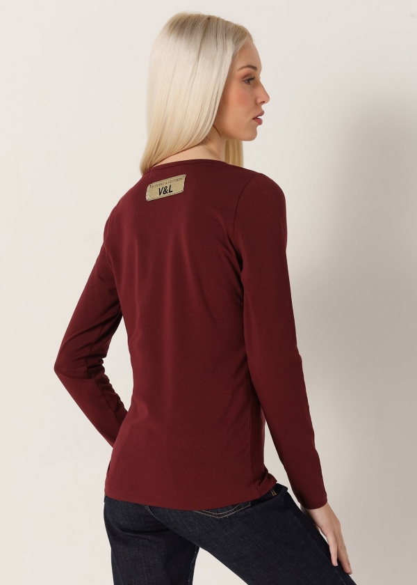 CAMISETA GRANATE LUREX ANGEL VICTORIO...