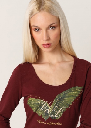 CAMISETA GRANATE LUREX... 2