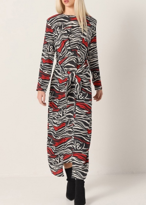 VESTIDO MIDI ANIMAL PRINT...