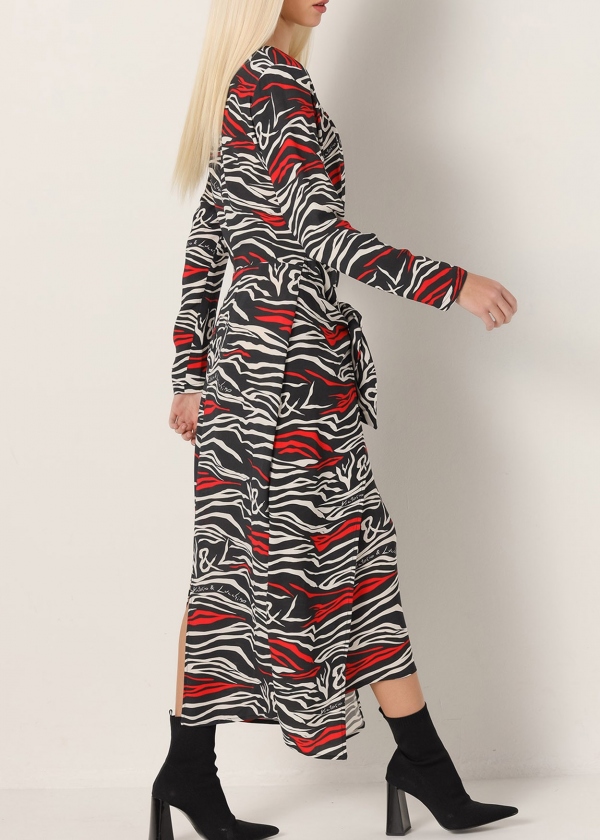 VESTIDO MIDI ANIMAL PRINT VICTORIO Y... VESTIDO MIDI ANIMAL PRINT VICTORIO Y...