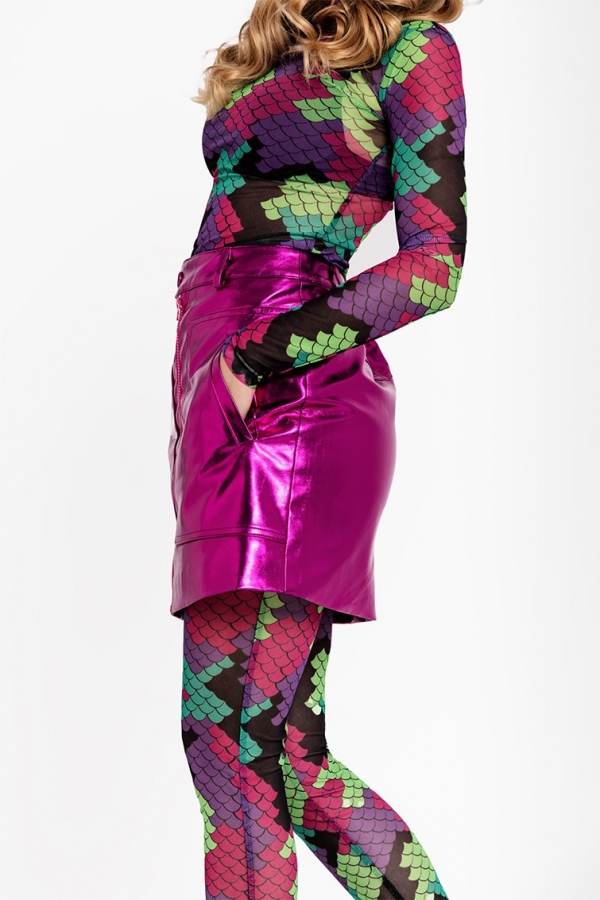 MINI FALDA FUCSIA GLOSS - LOLINA MINI FALDA FUCSIA GLOSS - LOLINA