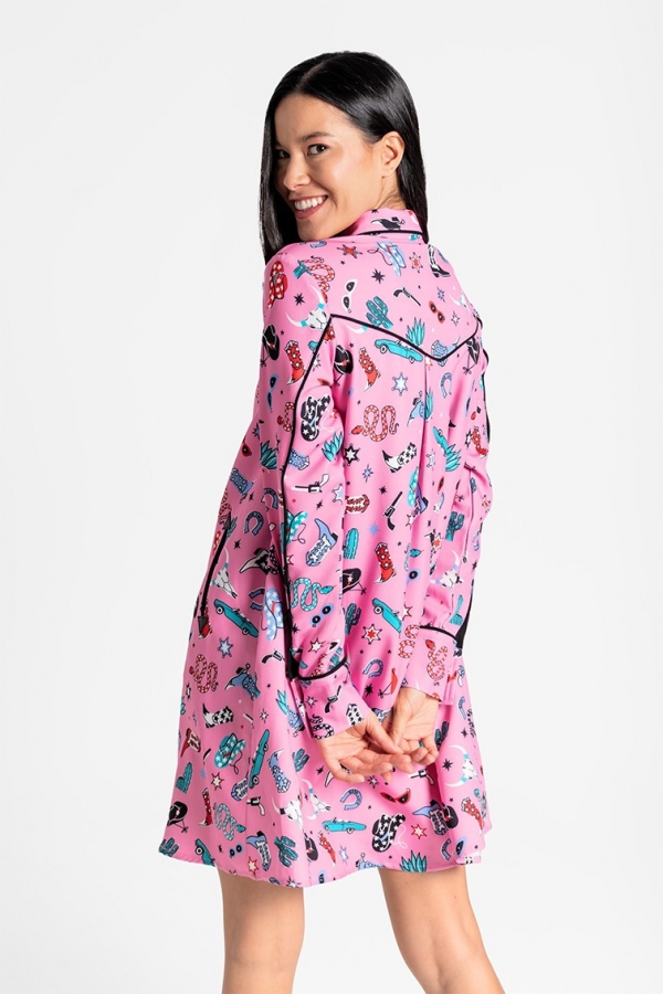 VESTIDO RIBETES COWGIRL - LOLINA VESTIDO RIBETES COWGIRL - LOLINA