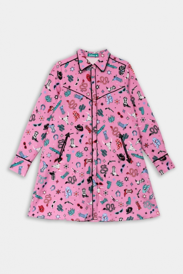 VESTIDO RIBETES COWGIRL - LOLINA VESTIDO RIBETES COWGIRL - LOLINA