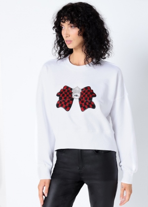 SUDADERA BLANCA LAZO...