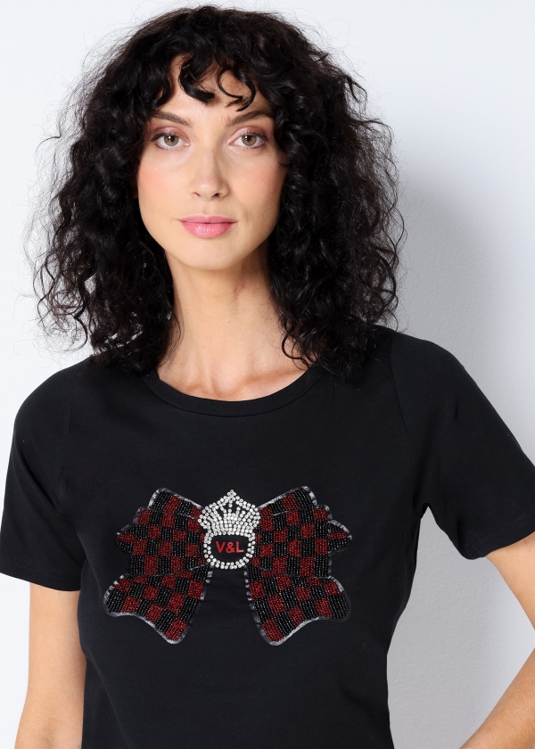 CAMISETA NEGRA LAZO PEDRERIA VICTORIO... CAMISETA NEGRA LAZO PEDRERIA VICTORIO...