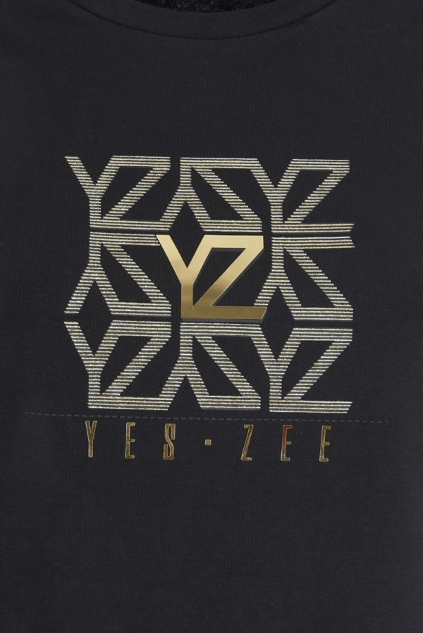 CAMISETA ALGODÓN NEGRO PRINT YES ZEE