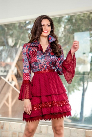 VESTIDO PAISLEY BURDEOS -... 2