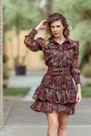 VESTIDO CORTO PAISLEY -...