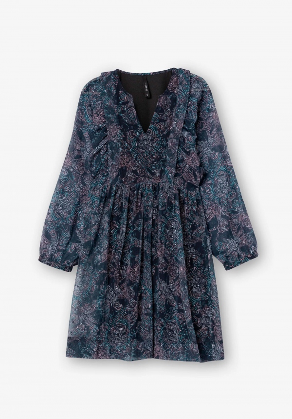 VESTIDO ALL OVER AZUL