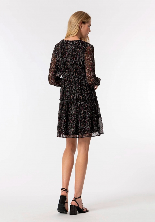 VESTIDO PLUMENTI NEGRO JASPEADO VESTIDO PLUMENTI NEGRO JASPEADO