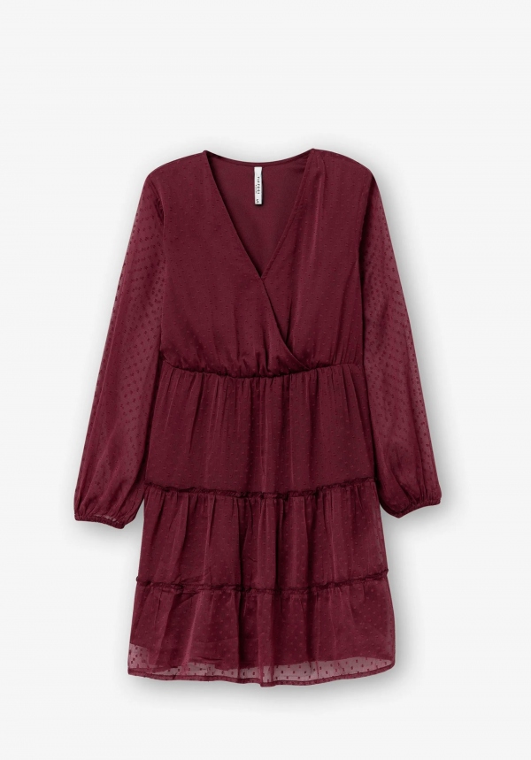 VESTIDO PLUMENTI GRANATE VESTIDO PLUMENTI GRANATE