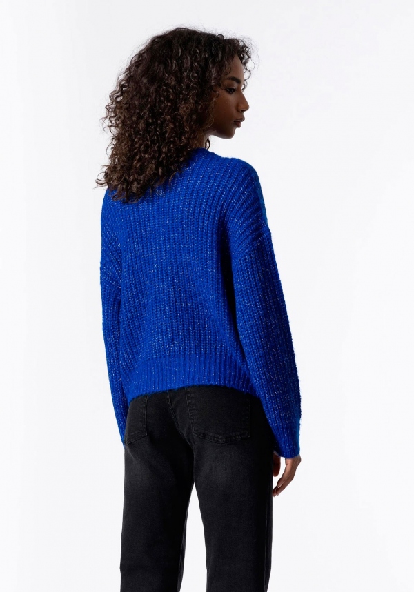 JERSEY AZUL HILO METALIZADO