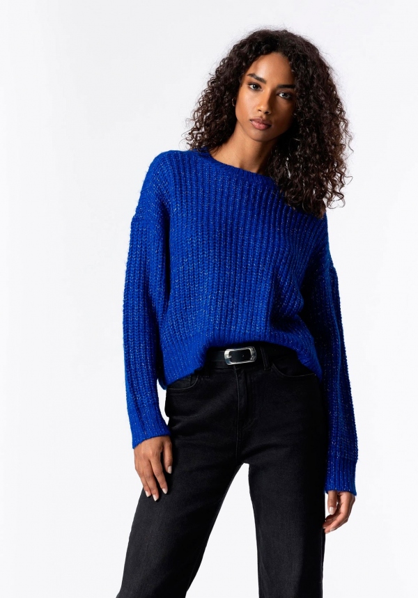 JERSEY AZUL HILO METALIZADO