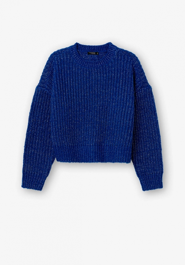 JERSEY AZUL HILO METALIZADO