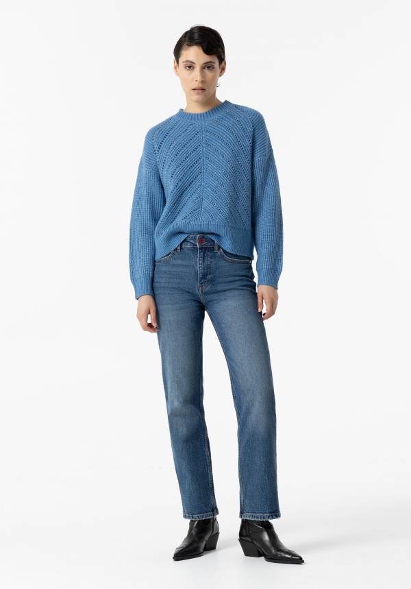 JERSEY PUNTO PERFORADO AZUL JERSEY PUNTO PERFORADO AZUL