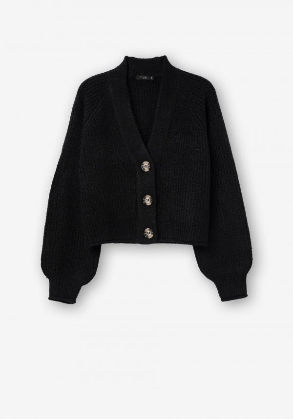 CÁRDIGAN NEGRO BOTONES