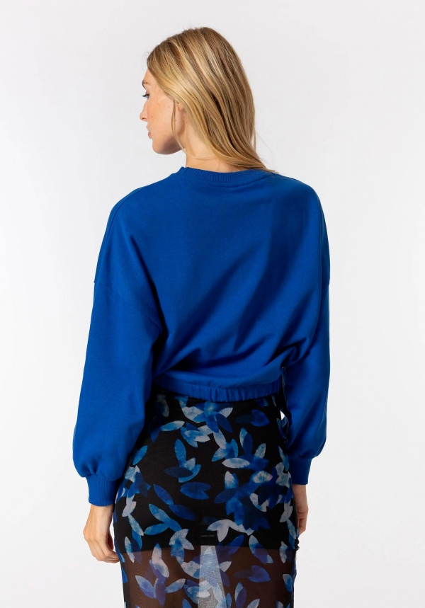SUDADERA FLORAL AZUL SUDADERA FLORAL AZUL