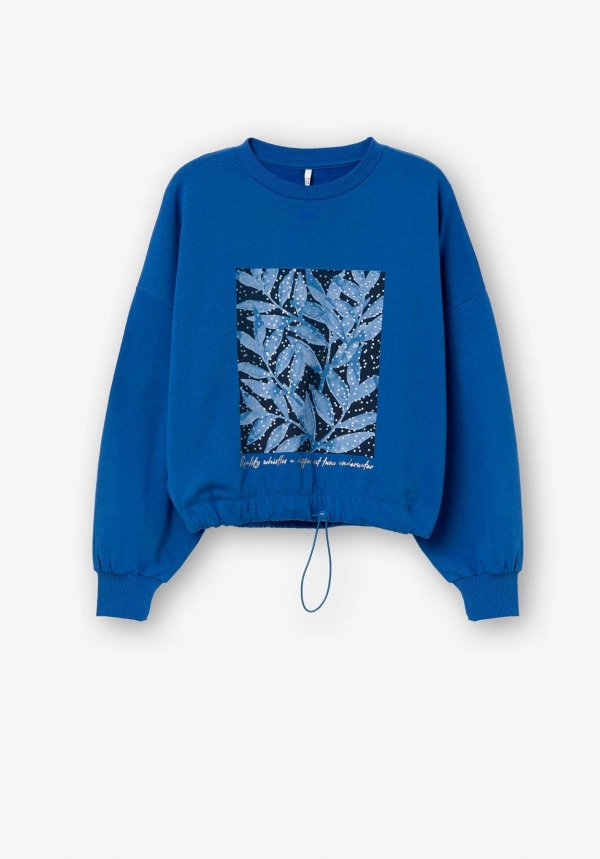 SUDADERA FLORAL AZUL SUDADERA FLORAL AZUL