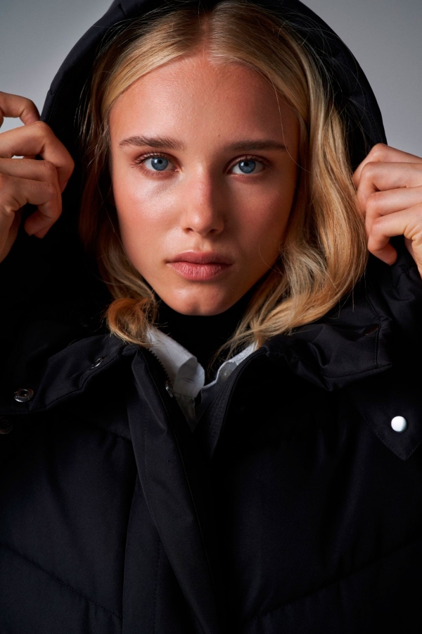 ABRIGO PUFFER NEGRO ABRIGO PUFFER NEGRO