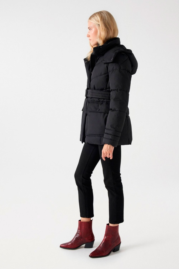 ABRIGO PUFFER NEGRO ABRIGO PUFFER NEGRO