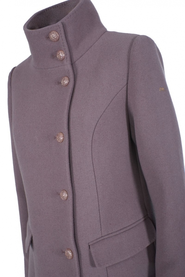 ABRIGO LARGO PAÑO MALVA - YES ZEE