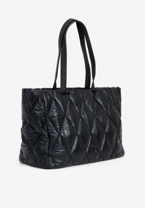 BOLSO SHOPPER ACOLCHADO NEGRO