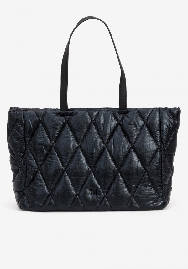 BOLSO SHOPPER ACOLCHADO NEGRO 2