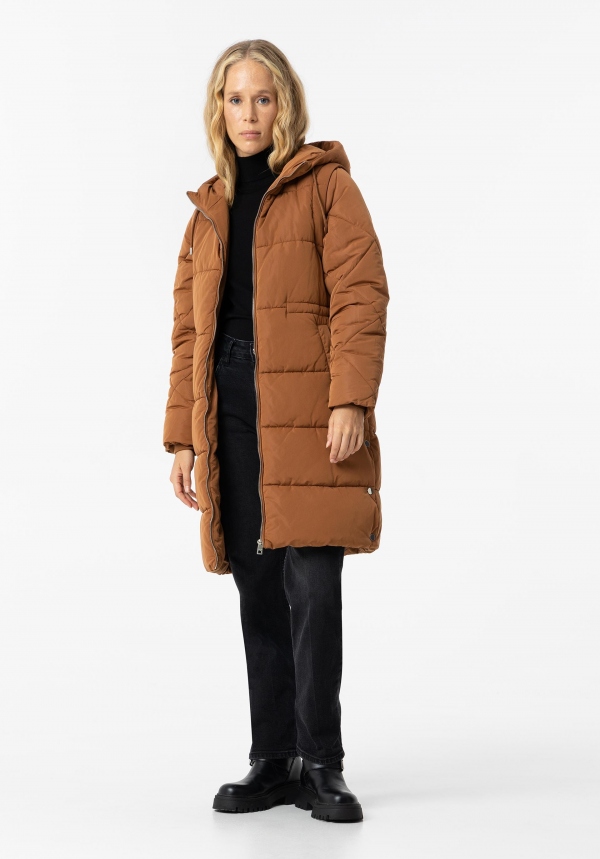 ABRIGO CHALECO ACOLCHADO MARRÓN CON...