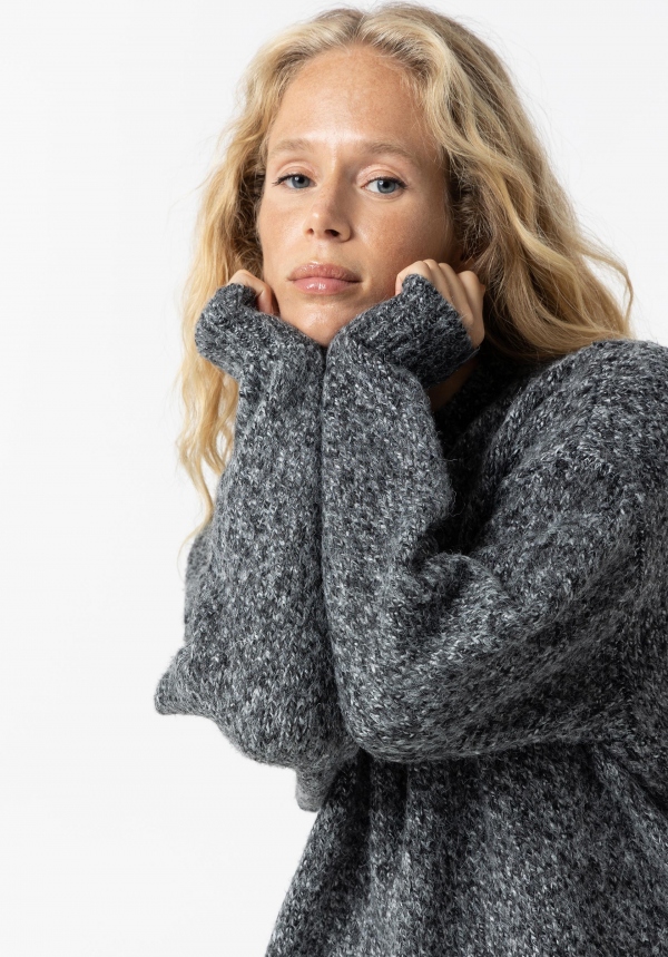 JERSEY PUNTO JASPEADO GRIS