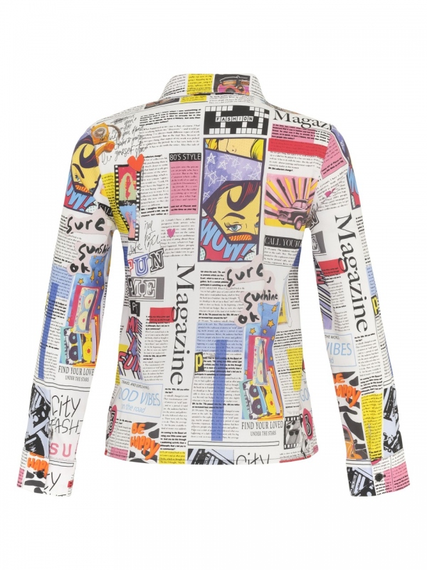 CAMISA NEWSPAPER PRINT CAMISA NEWSPAPER PRINT