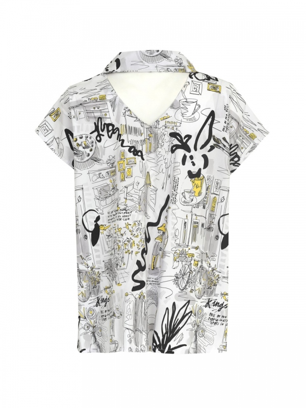 BLUSA ART BLACK & WHITE - SASSY