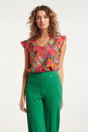 BLUSA FUCSIA TROPICAL