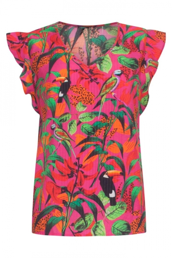BLUSA FUCSIA TROPICAL BLUSA FUCSIA TROPICAL