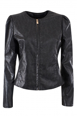 CHAQUETA PLIEGUES NEGRA -...