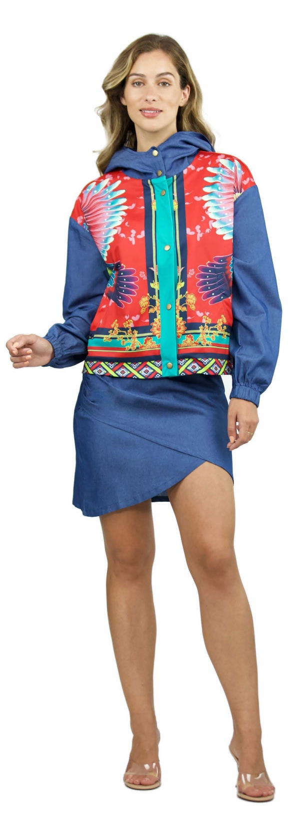 CHAQUETA DENIM FLORAL - MALALÁ