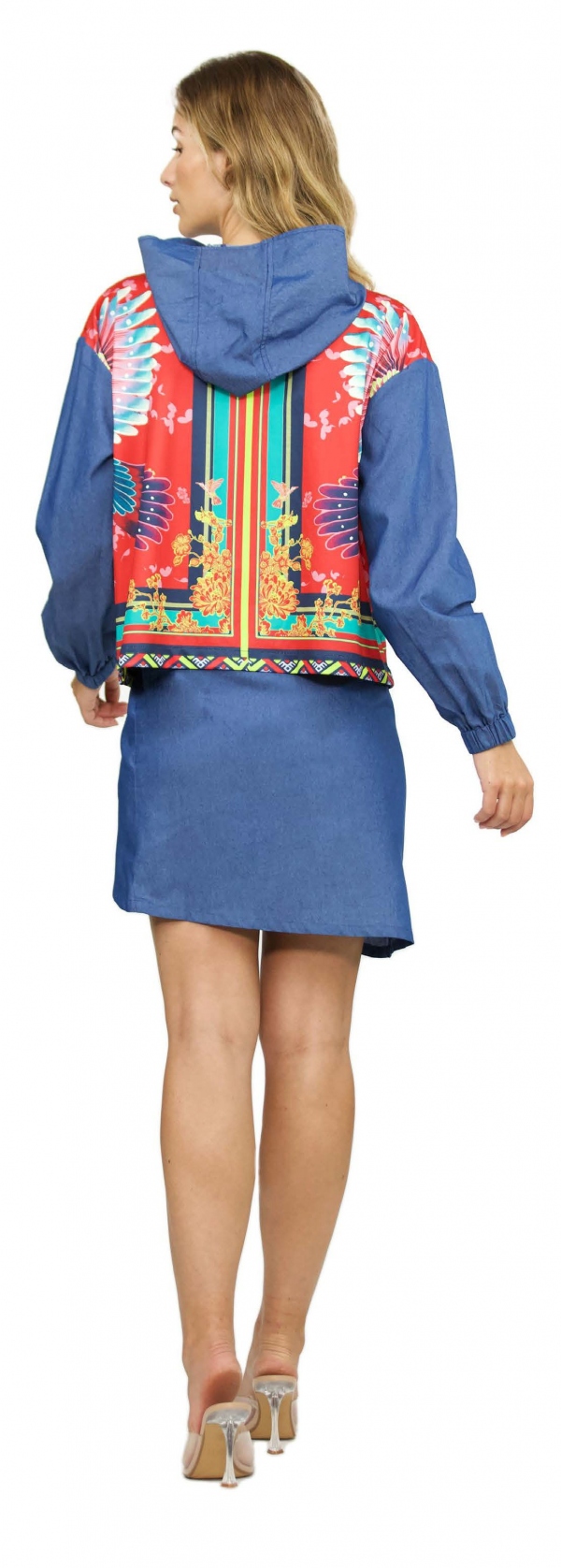 CHAQUETA DENIM FLORAL - MALALÁ